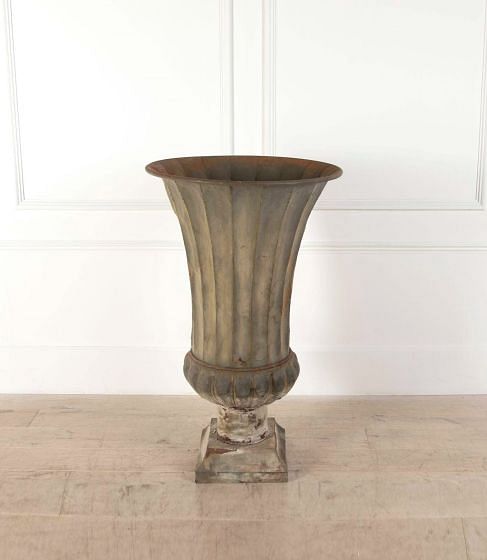Extra Large 19th Century Zinc Vase