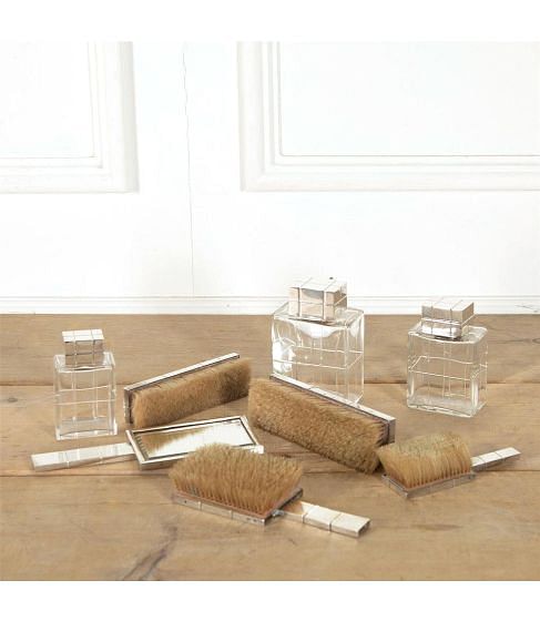 Art Deco French Silver Dressing Table Set