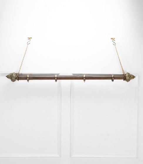 Large 19th Century Brass Curtain Pole