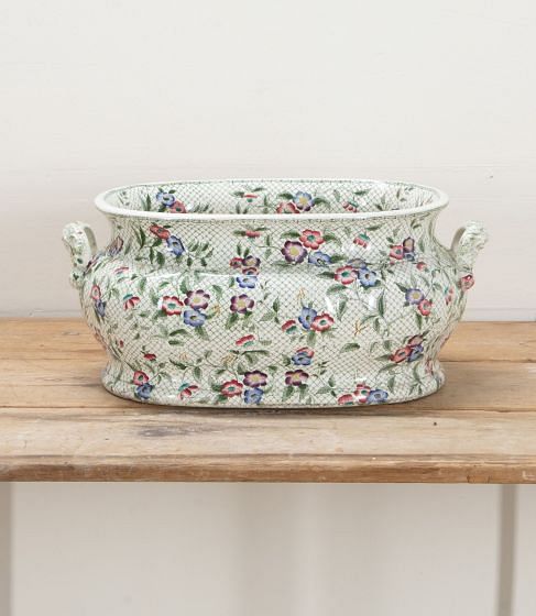 19th Century Victorian Floral Footbath