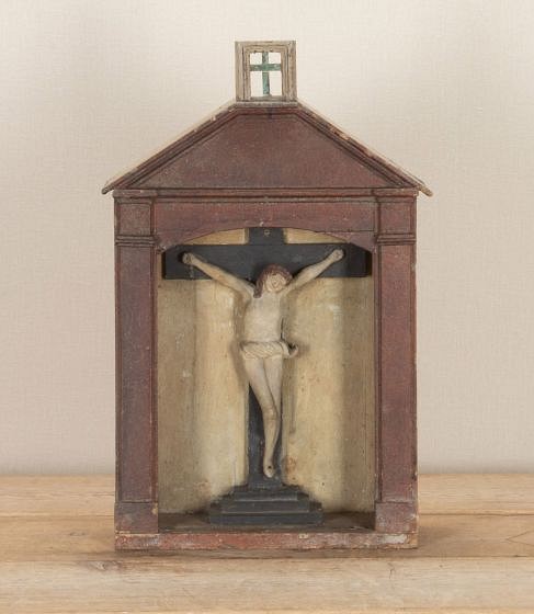 19th Century Irish Crucifix Shrine