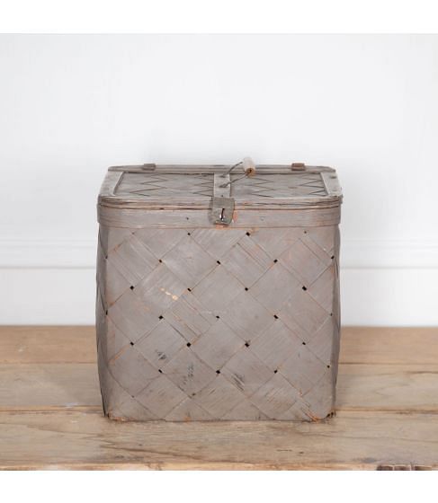 19th Century Swedish Birch Bark Basket
