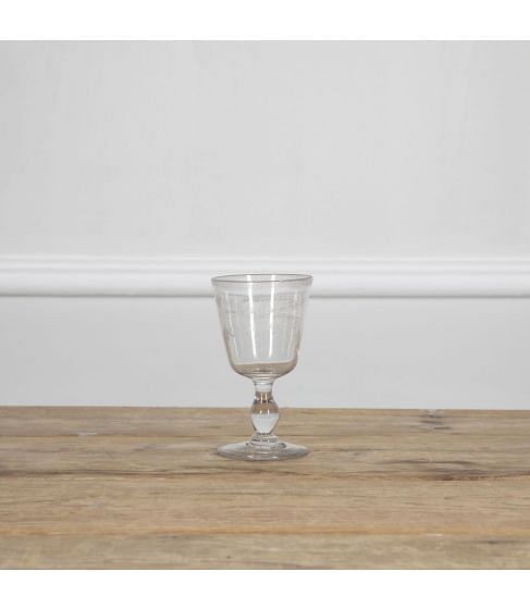 19th Century Engraved Drinking Glass Dating 1885