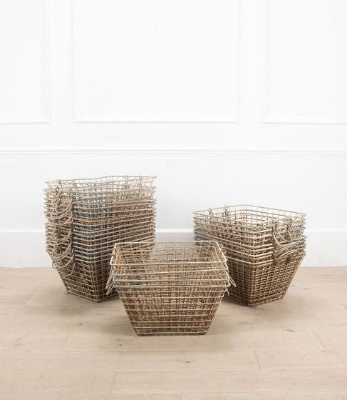 20th Century French Metal Oyster Basket