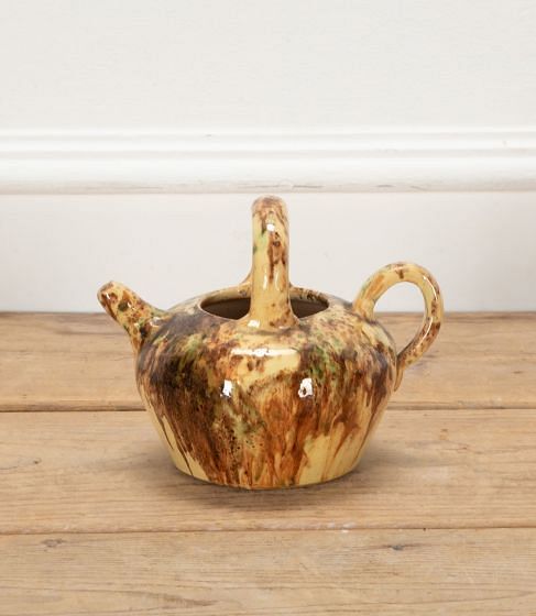 19th Century French Cruche Pot with Speckled Glaze