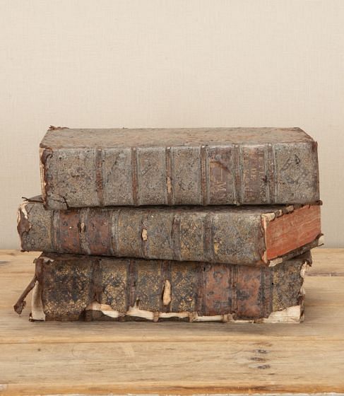 Set of Three 18th Century Leather Bound Dictionnaire de Trevor Volumes