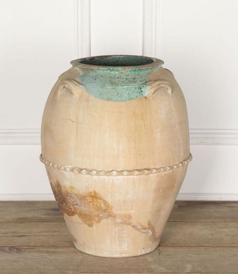 19th Century Italian Turquoise Glaze Storage Jar