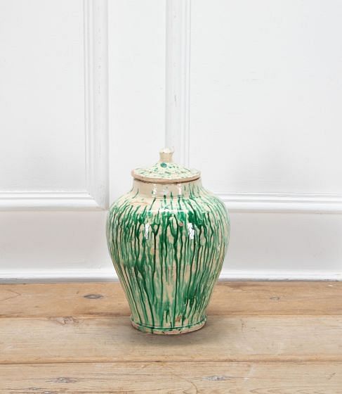 19th Century Italian Yeast Jar with Lid