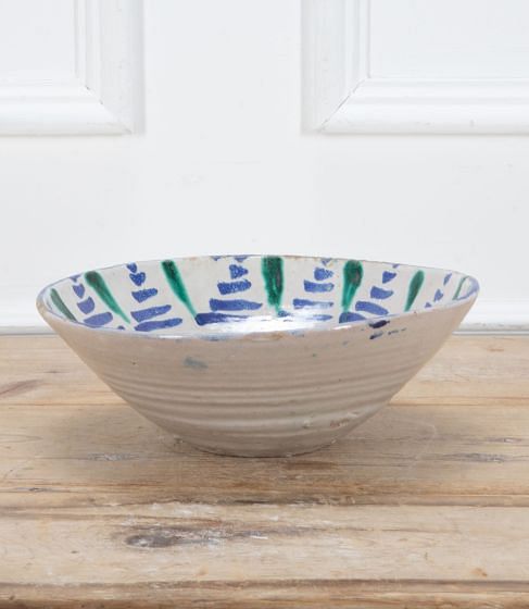 19th Century Spanish Hand Painted Fajalauza Bowl