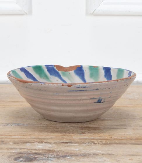 19th Century Spanish Hand Painted Fajalauza Bowl