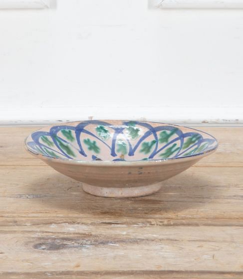 19th Century Spanish Hand Painted Fajalauza Bowl