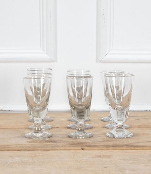 Collection of Nine French 20th Century Café Glasses