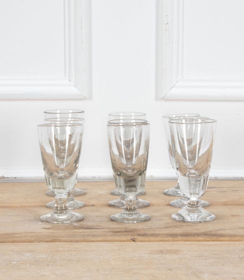 Collection of Nine 20th Century French Café Glasses