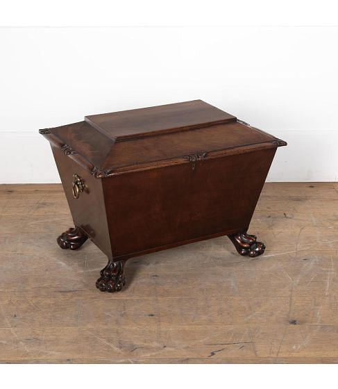 19th Century English Mahogany Sarcophagus Cellarette