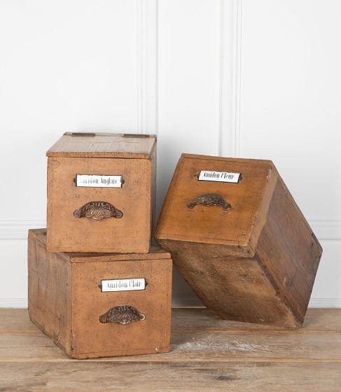 Set of Three 19th Century French Starch Boxes