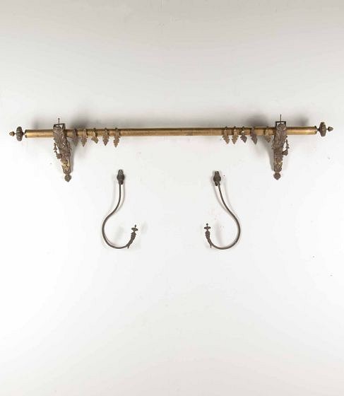 Two Sets of 19th Century French Ormolu Curtain Furniture