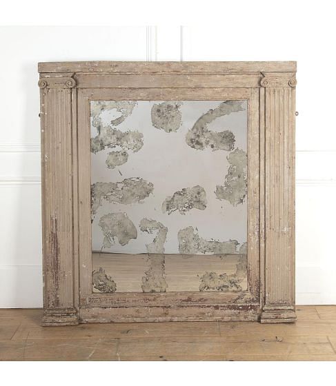 Large 19th Century French Panel Framed Mirror