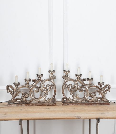 19th Century Italian Carved Candelabra