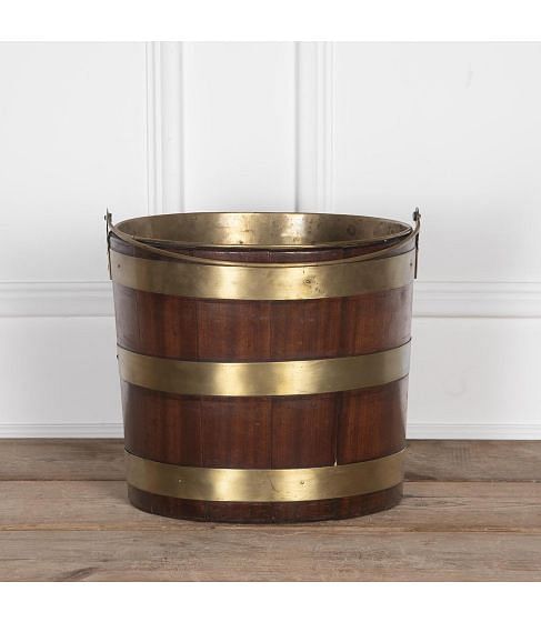19th Century Mahogany Peat Bucket
