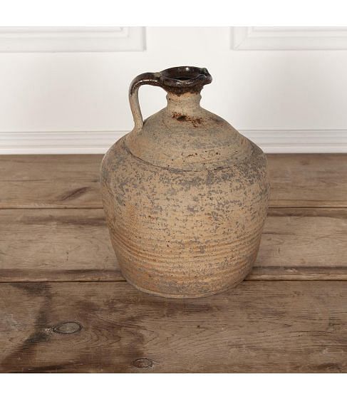 19th Century French Stoneware Olive Oil Pot