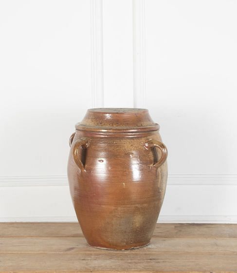 Large 20th Century Lidded Stoneware Storage Pot