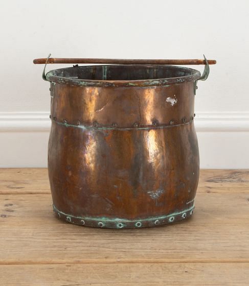Large 19th Century French Copper Bucket