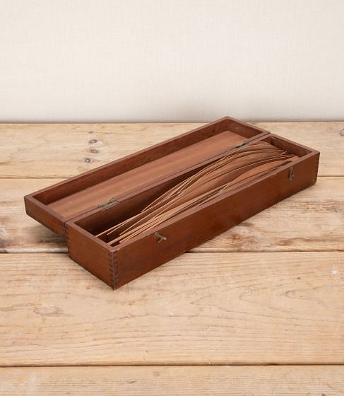 Early 20th Century English Railway Architects Box with Wooden Curves