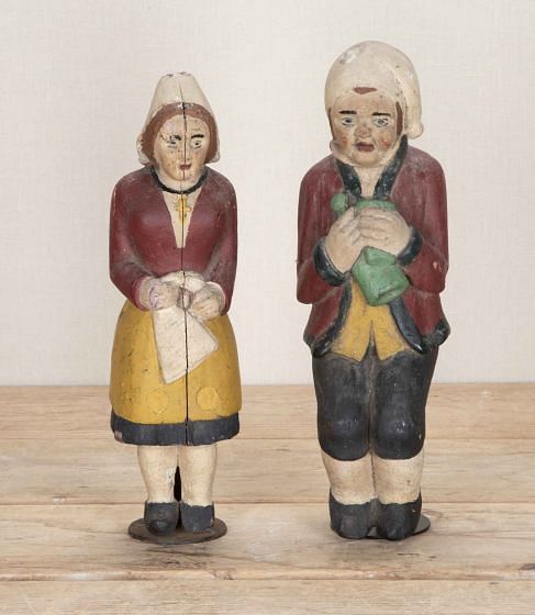 Pair of 19th Century French Carved Wooden Figures