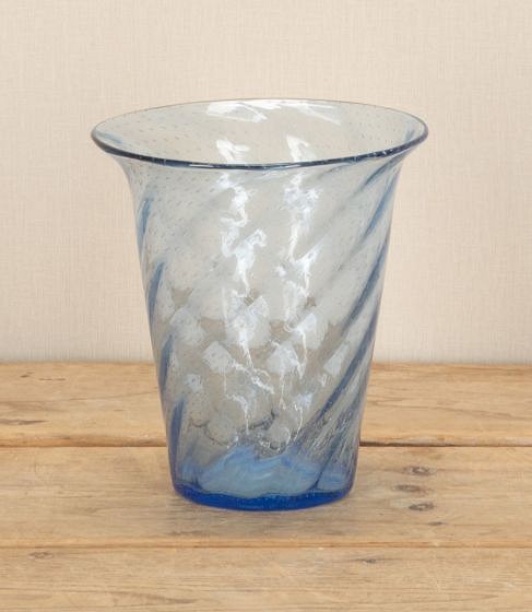 Art Deco Blue Glass Vase