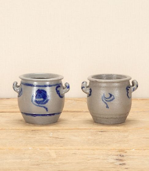 Matched Pair of Small 19th Century French Confit Pots