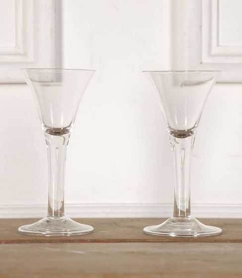 Pair of 19th Century Wine Glasses