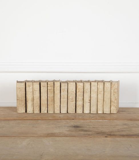 Fourteen Late 18th Century French Vellum Bound Books - Pour Les Enfans