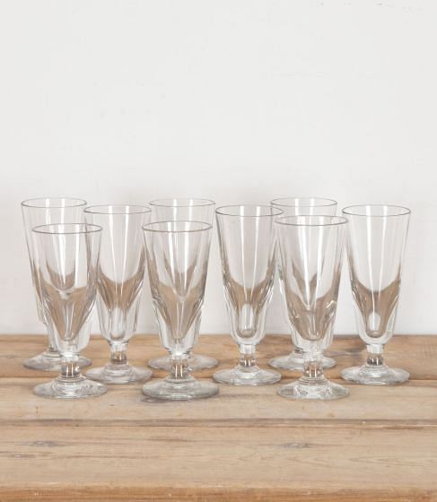 Set of Nine Late 19th Century French Absinthe Glasses