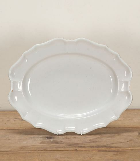 Large 18th Century White Faience Platter