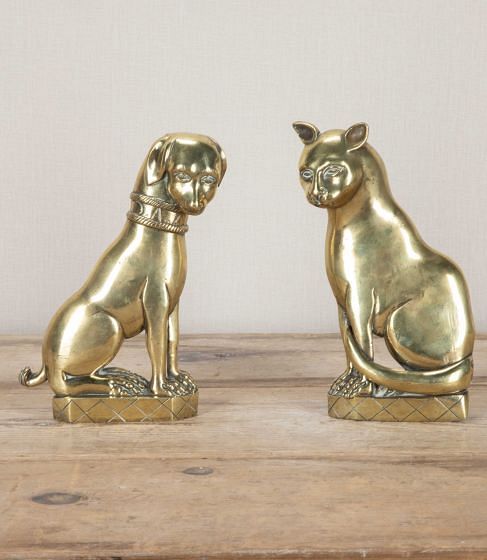 Pair of Early 19th Century Brass Mantel Ornaments