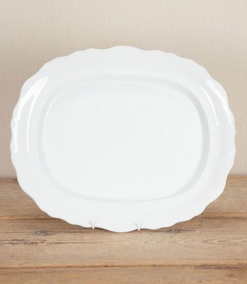 Large 19th Century French Tin Glazed Platter