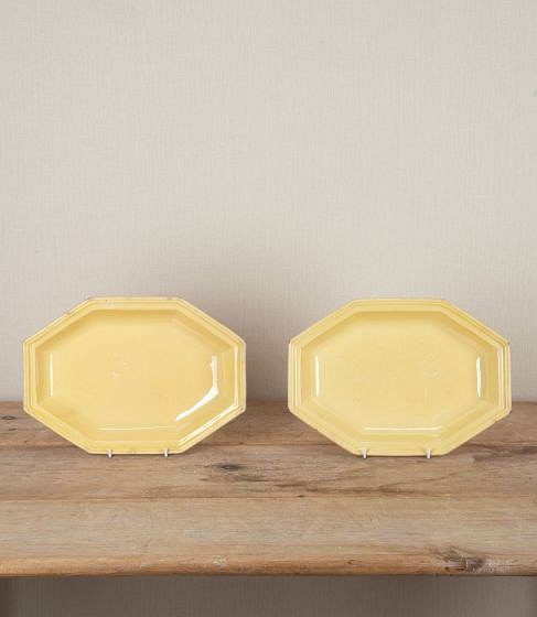 Pair of 19th Century French Octagonal Serving Dishes