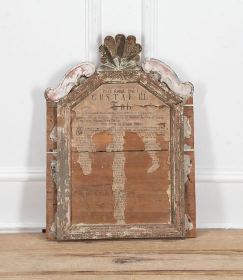18th Century Gustavian Framed Notice