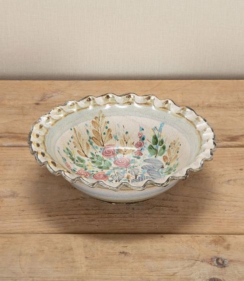 20th Century Greek Fluted Studio Pottery Bowl