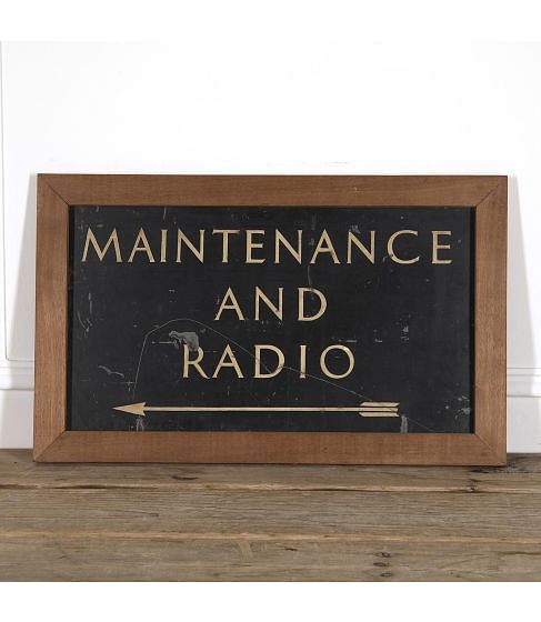 20th Century English Maintenance and Radio Sign
