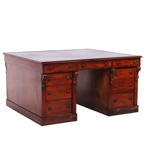 William IV Mahogany Partners Desk