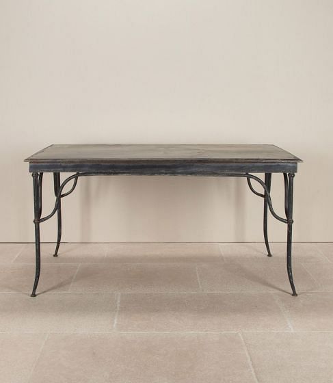 20th Century English Industrial Brutalist Metal Dining Table
