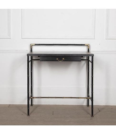 20th Century Jacques Adnet Style Faux Bamboo Table
