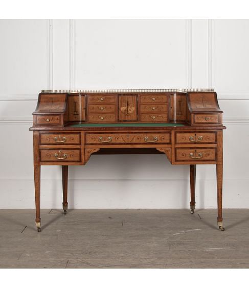19th Century Carlton House Satinwood Desk
