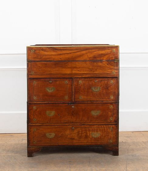 18th Century English Campaign Secretaire