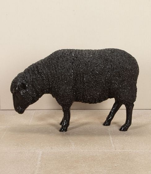 20th Century American Life Size Black Sheep Fibreglass Sculpture