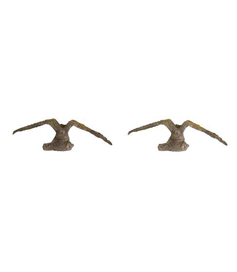 Pair of 20th Century French Concrete Stone Eagles