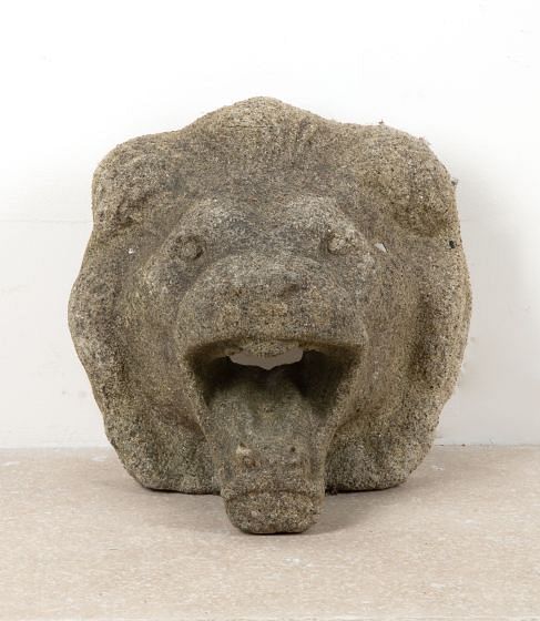 20th Century English Reconstituted Stone Wall Lion Head