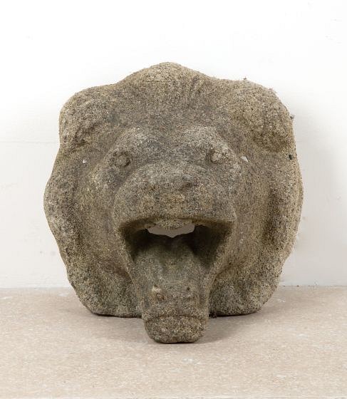SALE: 20th Century English Reconstituted Stone Wall Lion Head GA1341996