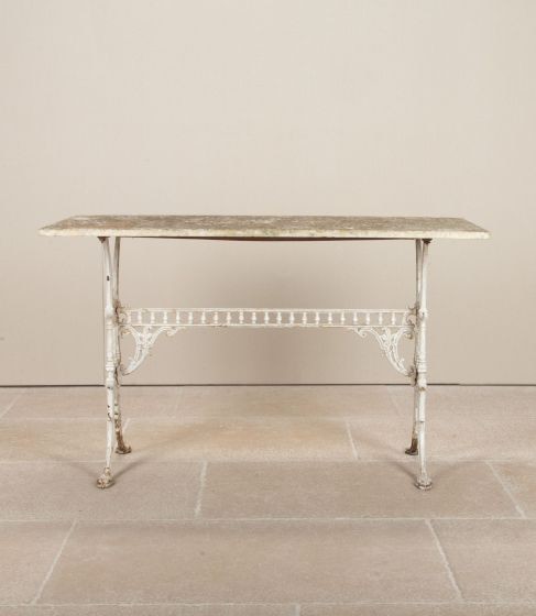 20th Century English Marble Top Garden Table